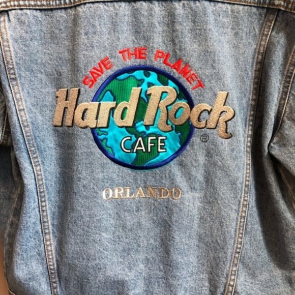 Vintage Hard Rock Cafe Orlando Denim Jacket Small - Picture 2 of 8
